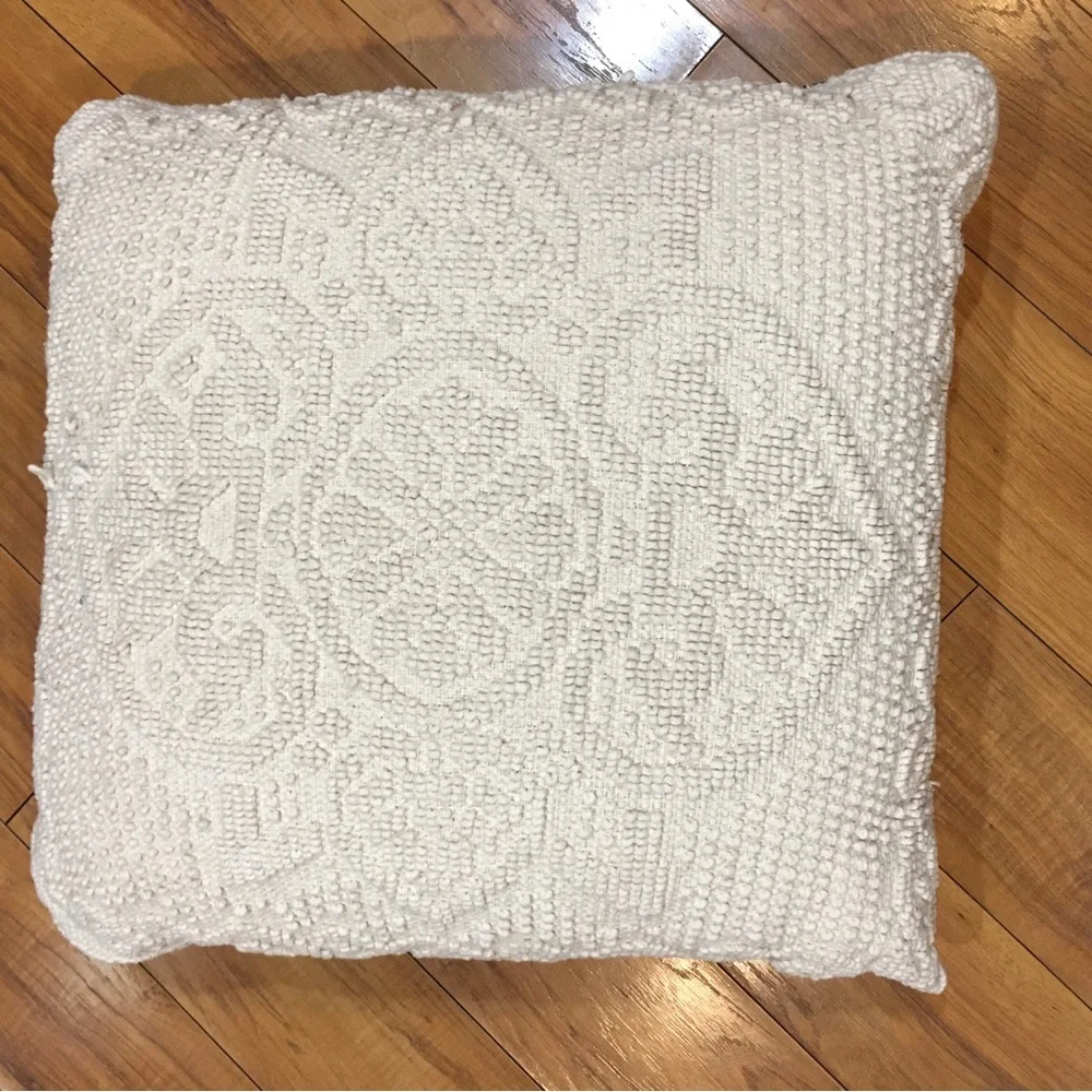 Large tweed cottage core boho over stuffed throw pillow linens home deco…